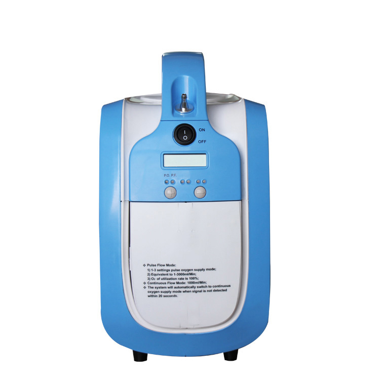 I-3LPM Portable Oxygen Concentrator Enokugeleza Kwebhethri Amandla Amandla kanye Nokugeleza Okuqhubekayo