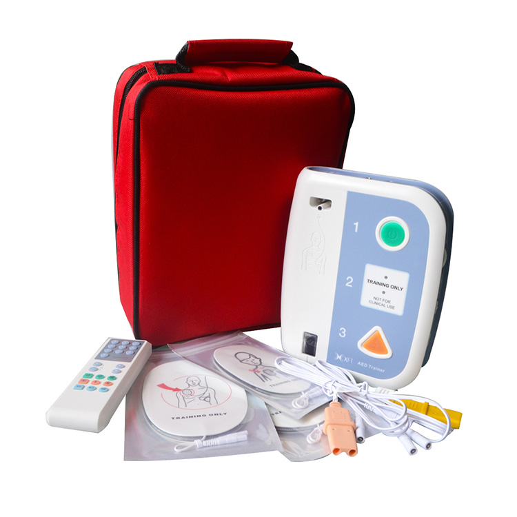 I-AED Trainer Automated External Defibrillator Ukufundisa Usizo Lokuqala Ukuqeqeshwa Kwe-CPR School Amathuluzi Okufundisa Ngezilimi ezimbili