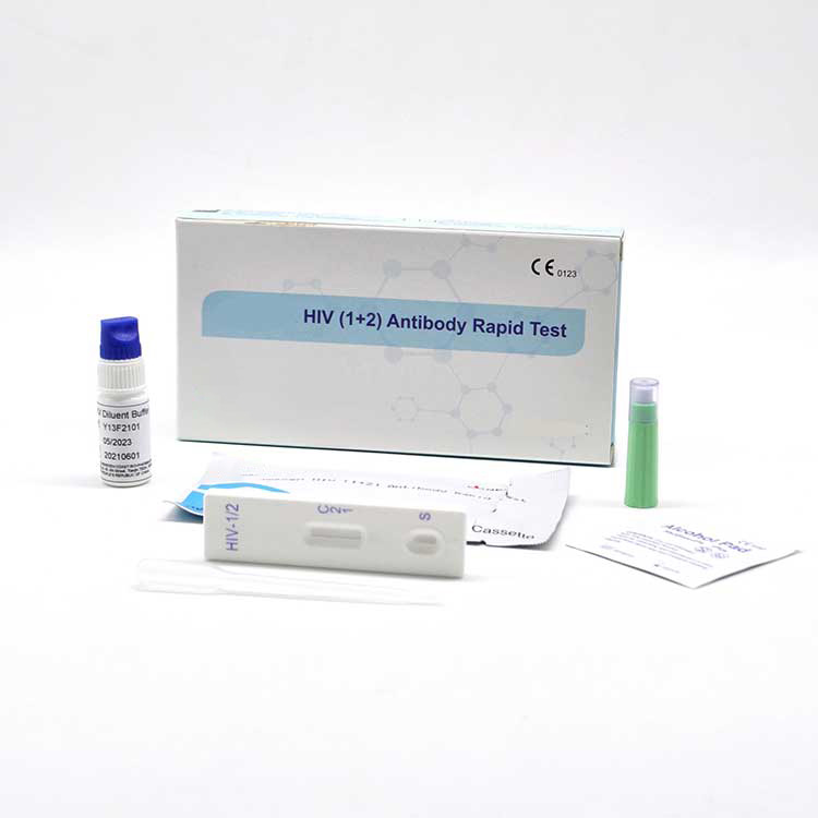 I-Ce0123 Igazi Eligunyaziwe 1+2 Sebenzisa Ikhaya Le-Hiv Aids Self Test Strips Kits